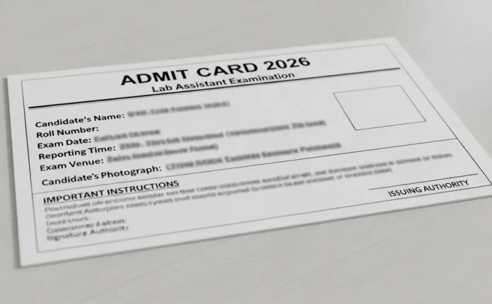 Lab Assistant Admit Card 2026