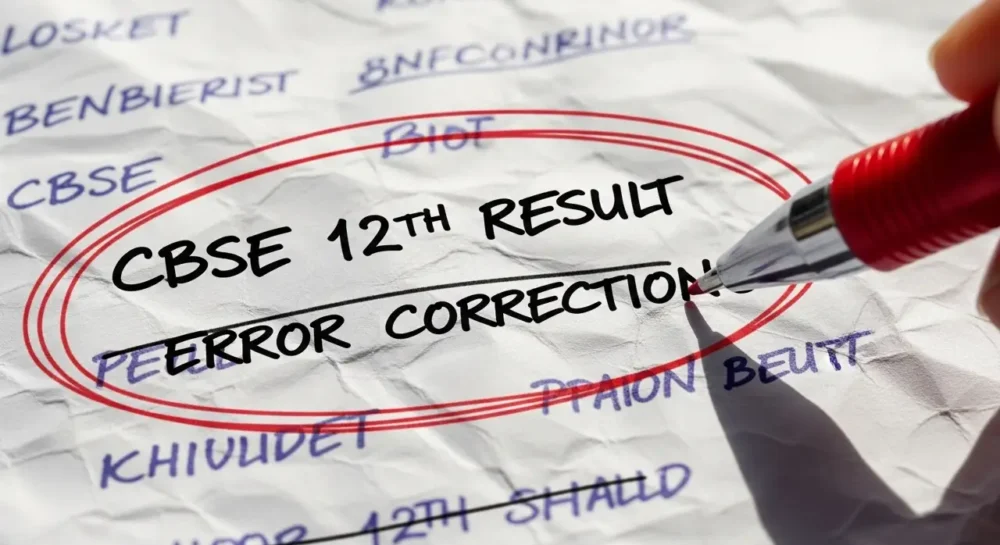 CBSE 12th Result Error Correction